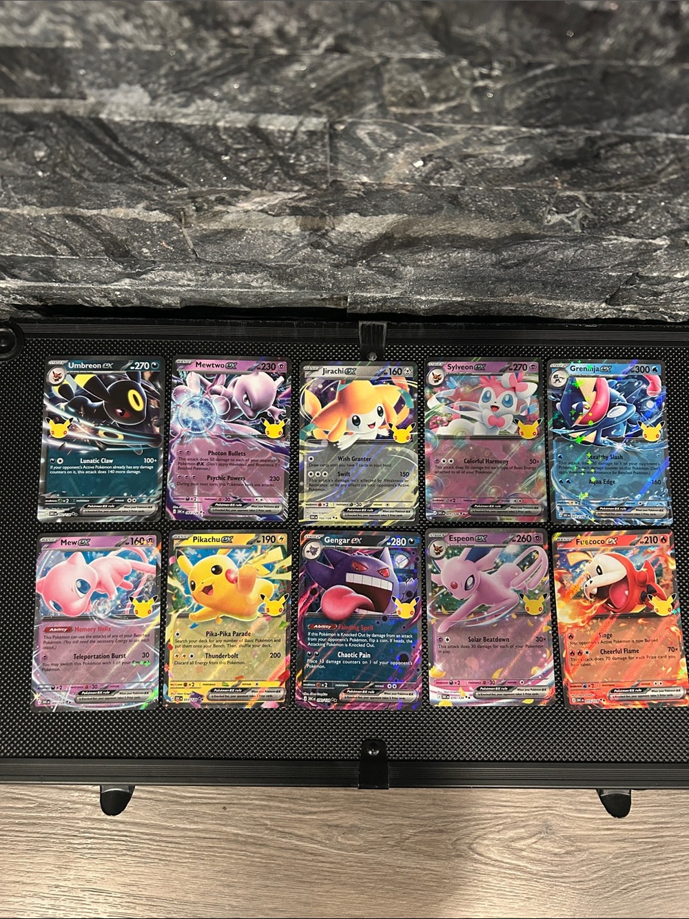 Pokemon EX Lot of 10 cards from 30th Anniversary Celebrations set STAMPED M/NM